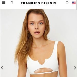 White Ribbed Frankie’s Bikini’s Cole Top